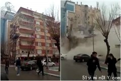 土耳其余震狂袭大楼垂直崩塌沦废墟 惊悚画面曝光