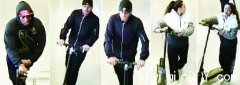 3男1女悍匪白昼劫超市 袭击保安员 强抢杂货离去(图)