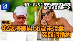 美媒：传媒大亨梅铎与未婚妻突然取消婚约