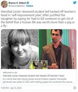 悚！ 变态男分尸女教师 砍下头颅塞行李箱想学吃人