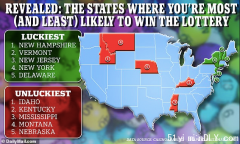 买彩票哪州最可能中头奖？这州中最多 这州最不幸运