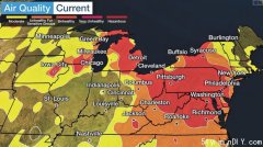 美国“水深火热”：东北多州灰霾弥漫 南部热浪滚滚