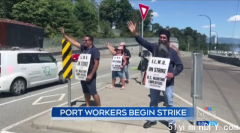 超过7,400名码头工人在BC省全面罢工