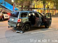 多市中心汽车撞人后不顾而去 四人被拘留(图)