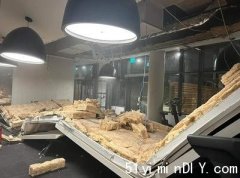【豆腐渣工程﹖】多市今春入伙新柏文  健身房天花板竟塌下(图)