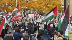 多伦多爆满：数千人参加支持巴勒斯坦的集会