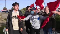 习近平抵旧金山!亲中、反共人士机场爆发冲突